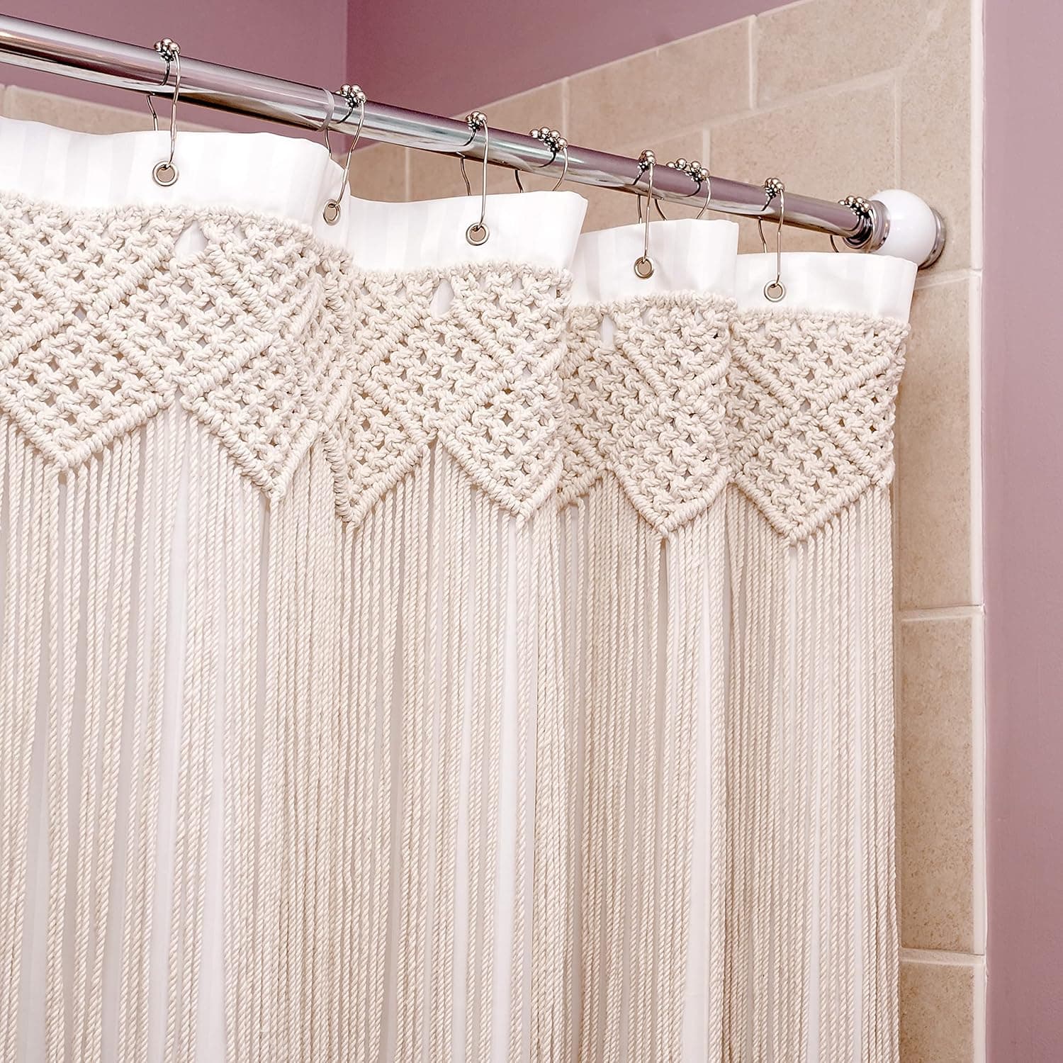 Macrame Shower Curtain